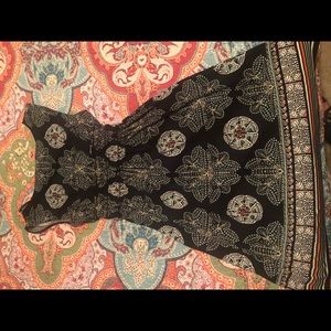 Navy blue dress with flowers